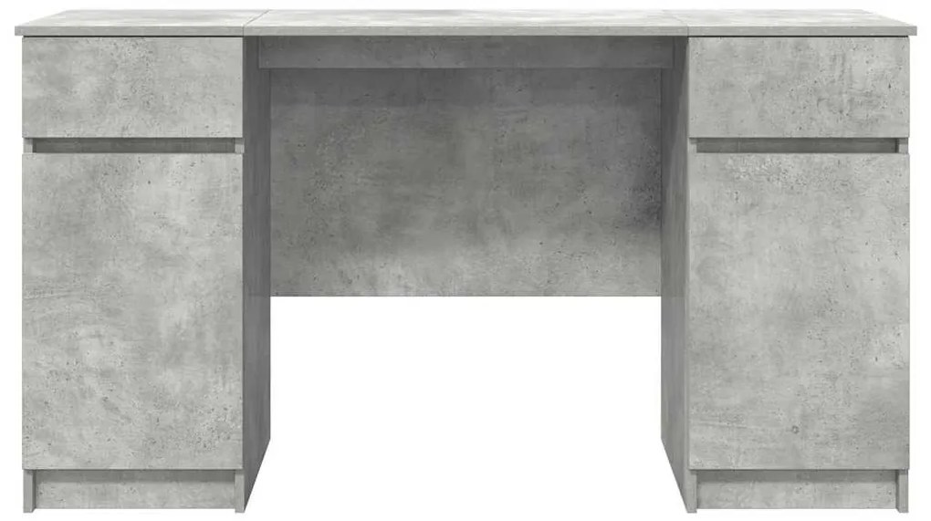Escrivaninha vidaXL Cinza Concreto 140x49x76 cm Madeira Composta