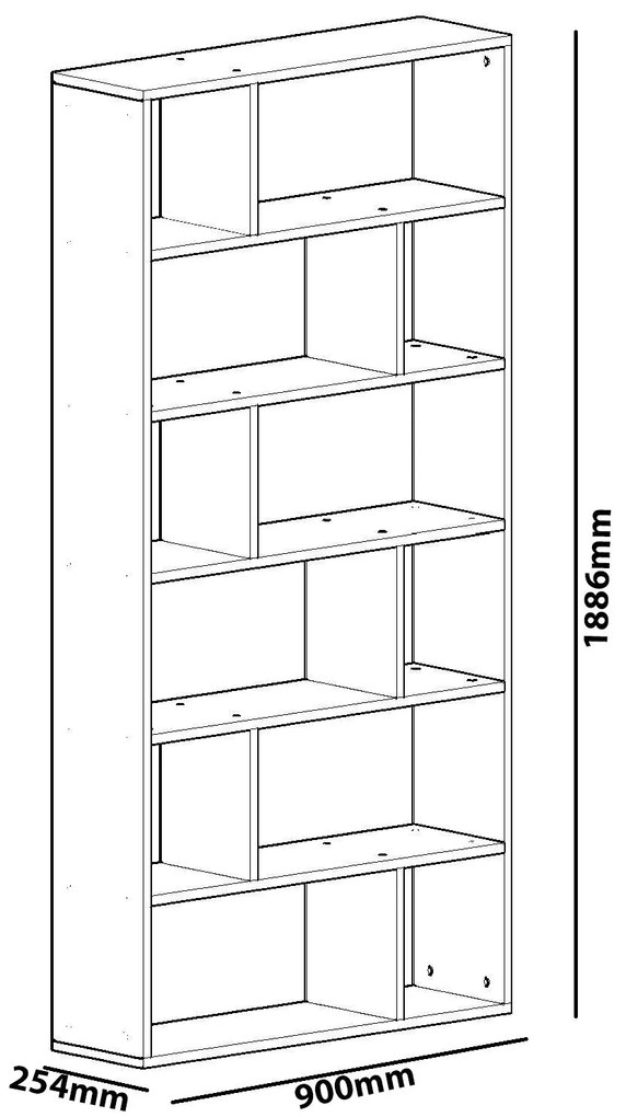Estante Form – Branco – 90x188,6x25,4 cm