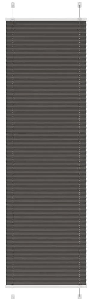 vidaXL Preto Plissada Cega 65x200 cm Largura Tecido 64,4 cm Poliéster