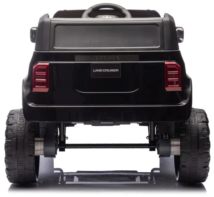 Carro elétrico para Crianças Toyota Land Cruiser PRADO 12V 4x4 Rodas Espuma EVA, assento couro ecológico Preto