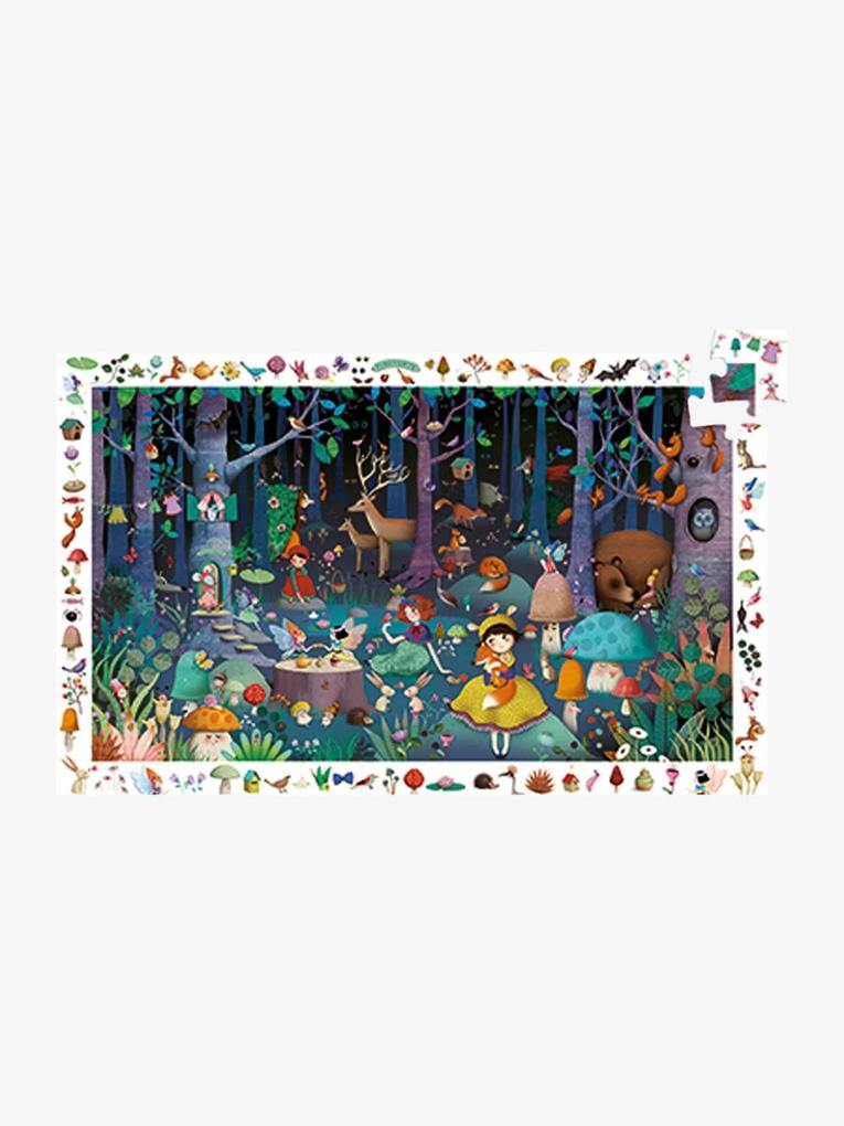 Puzzle de 100 peças, A floresta encantada, da DJECO multicolor