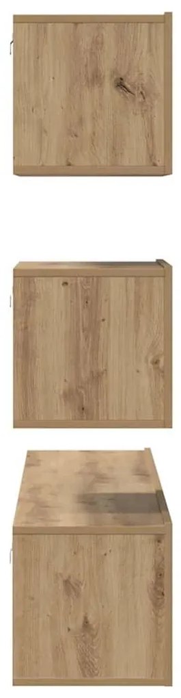 Conjunto de móvel de TV 4 pcs carvalho artisiano