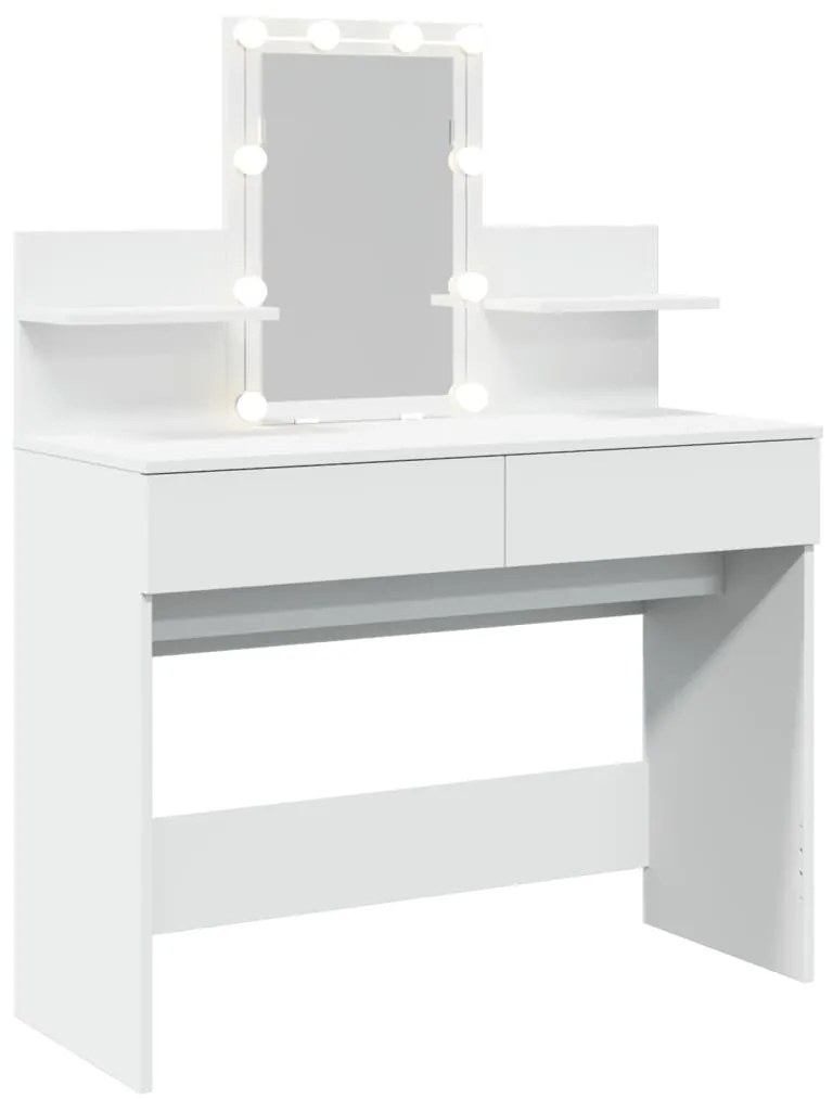 Toucador com LEDs 100x40x130 cm branco