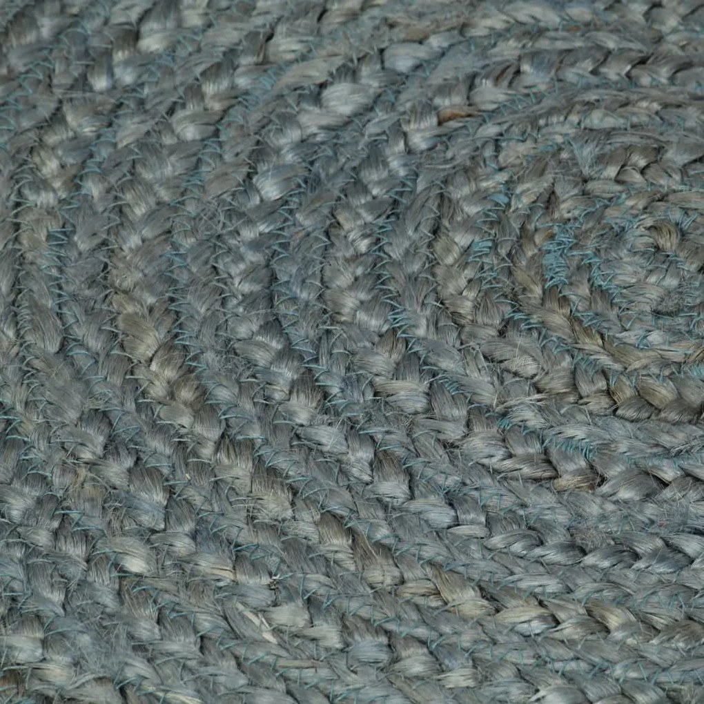 Tapete artesanal em juta redondo 180 cm verde azeitona