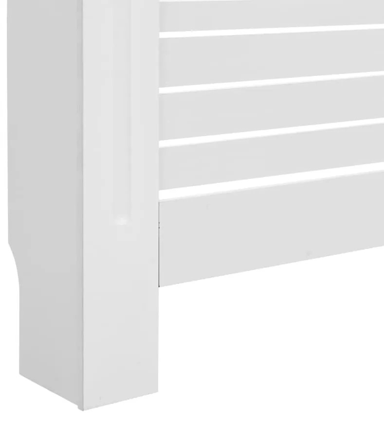 Coberturas de radiador 2 pcs 152x19x81,5 cm MDF branco