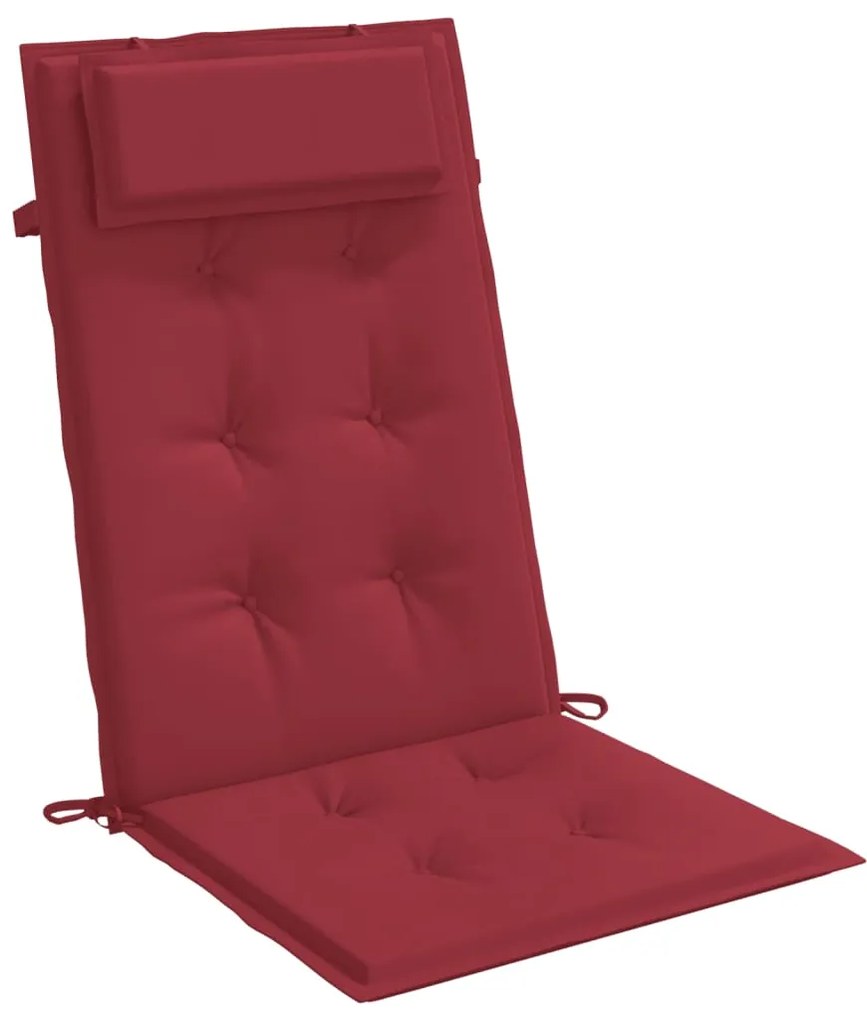 Almofadões p/ cadeira encosto alto 4 pcs oxford vermelho tinto