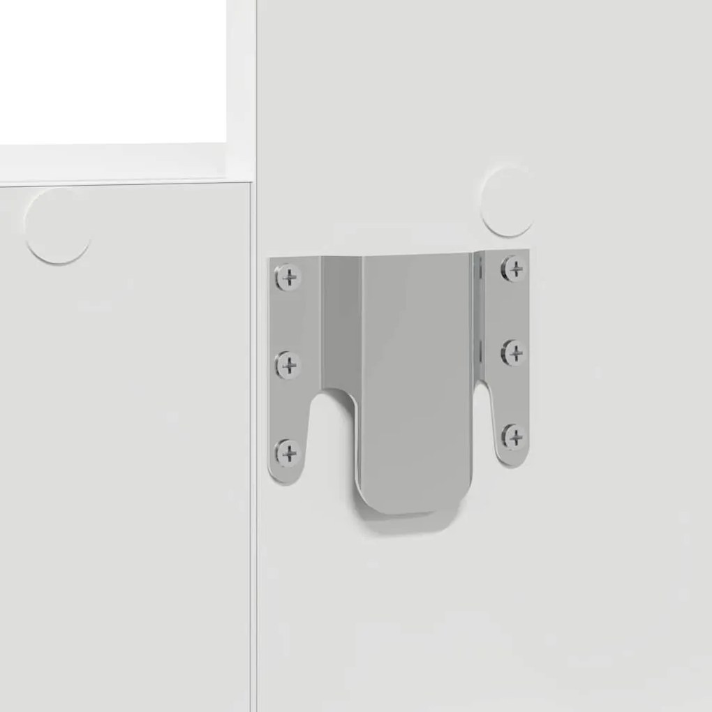 Mesa de Toucador Suspensa com Luzes LED - Branca