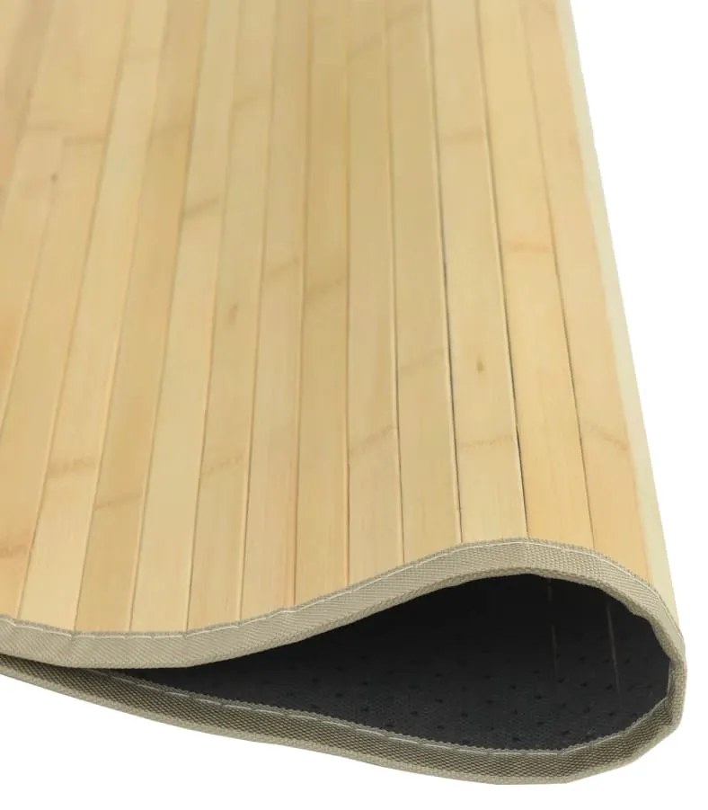 Tapete redondo 60 cm bambu natural claro