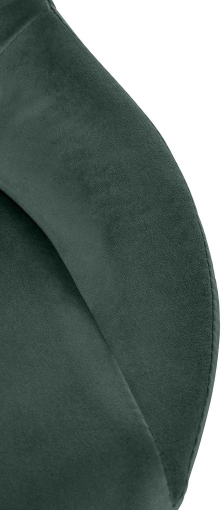 Banco alto Milet em veludo com estrutura branca 85-106 x 47 x 48 cm Verde