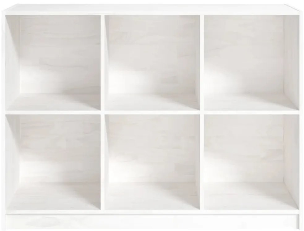 Estante 104x33x76 cm pinho maciço branco