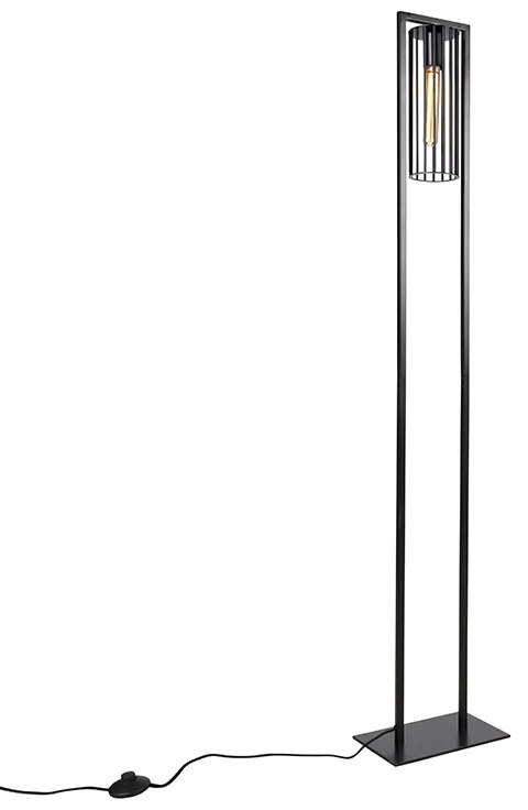 Candeeiro de pé moderno preto - Balenco Wazo