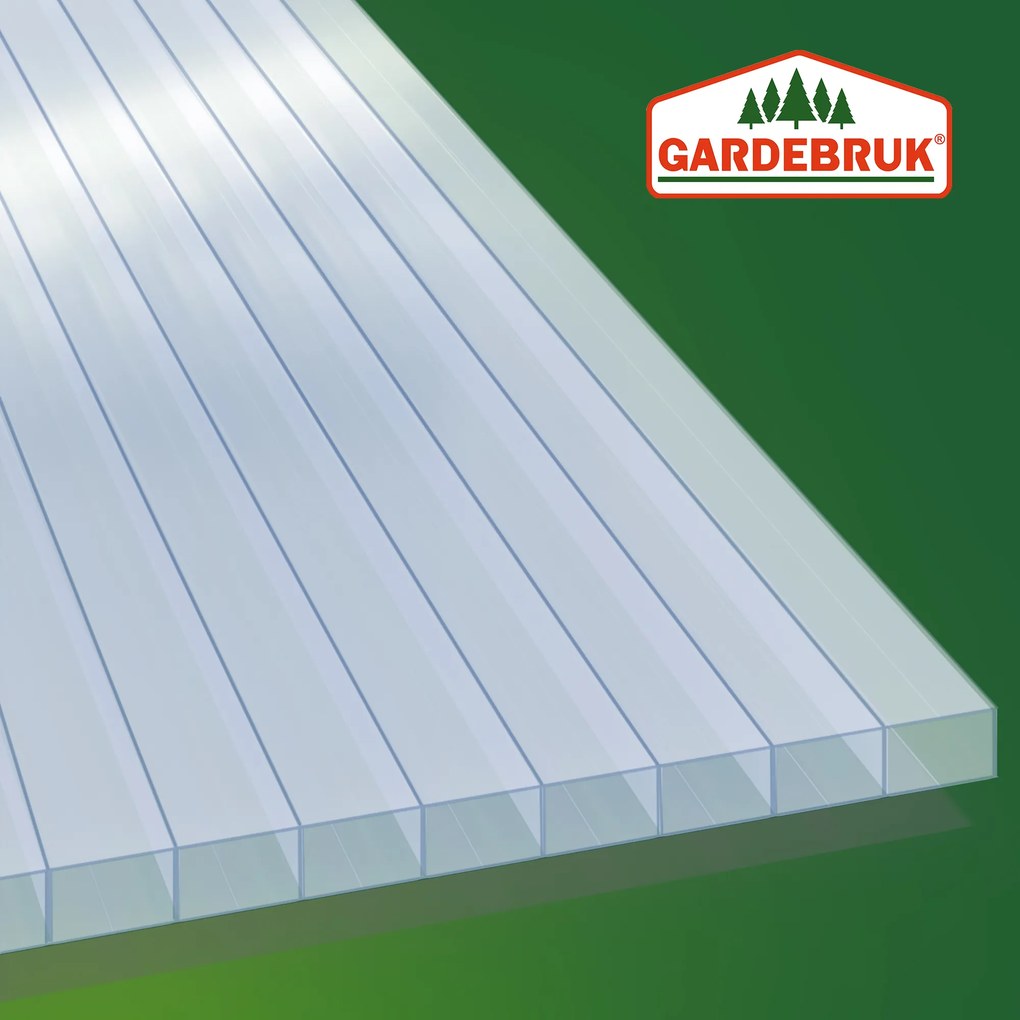 Conjunto de 14 placas alveolares transparentes de 4 mm, 10,25 m² Estufas