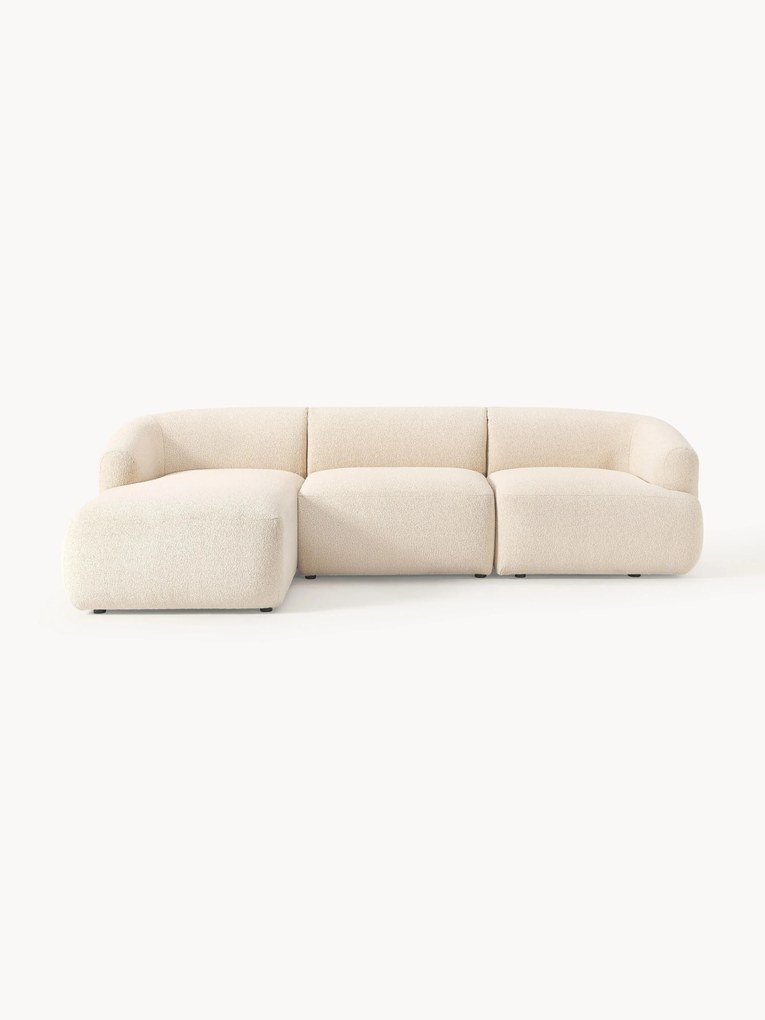 Sofá de canto modular em bouclé Sofia (4 lugares)