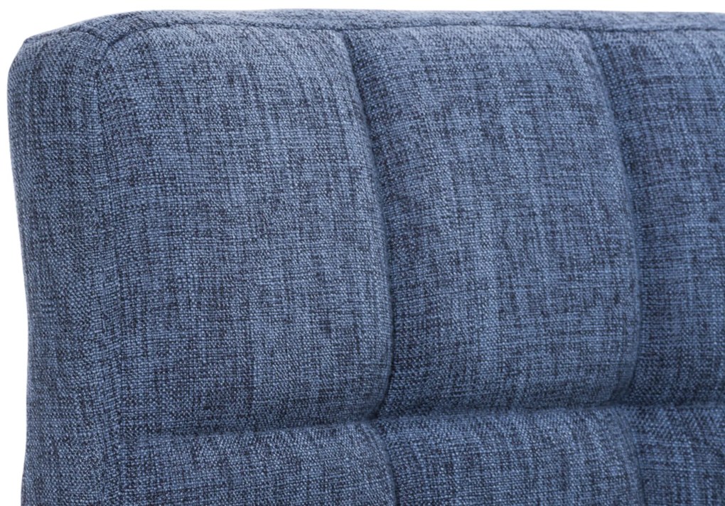 Conjunto de 2 bancos de bar Peru em tecido e com estrutura cromada 46 x 94-114 x 47 cm Azul