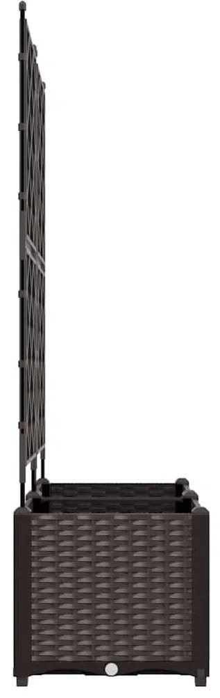 Plantadeira de Jardim com Treliça 2 pcs Castanho 80x40x143 cm