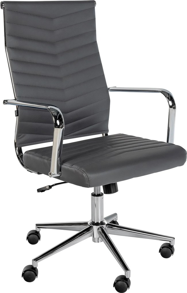 Cadeira de escritório Canby Couro sintético Cinzento