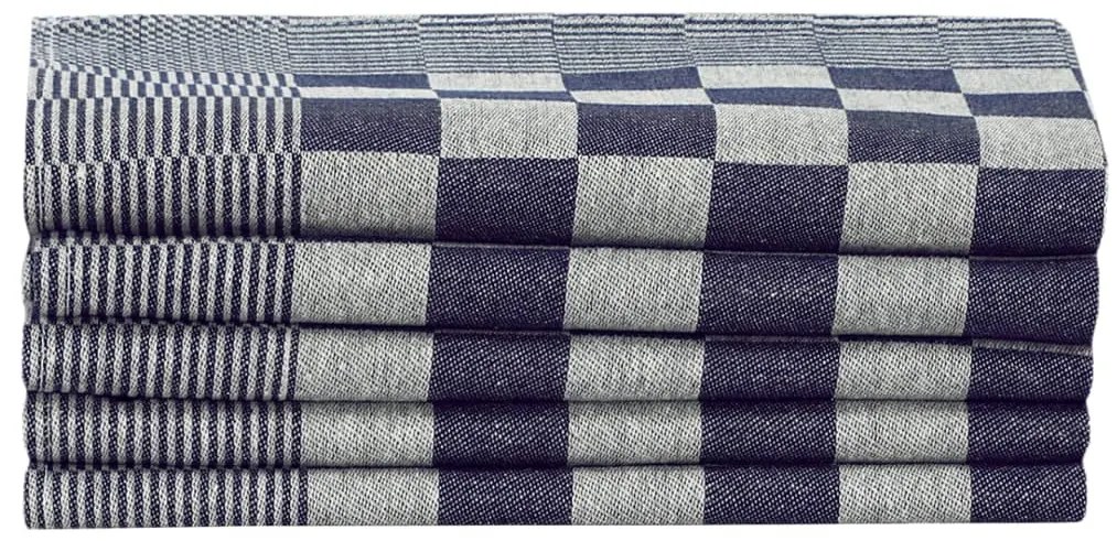 Conjunto de panos de cozinha 20 pcs algodão azul e branco