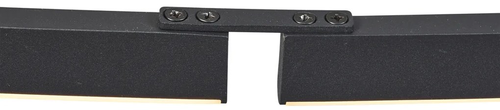 Candeeiro suspenso de design preto oval 120cm incl. LED regulável em 3 níveis - Ovallo Design