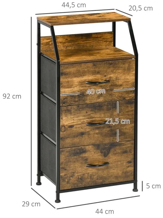 Aparador Nellyis de 44 cm - Design Rústico