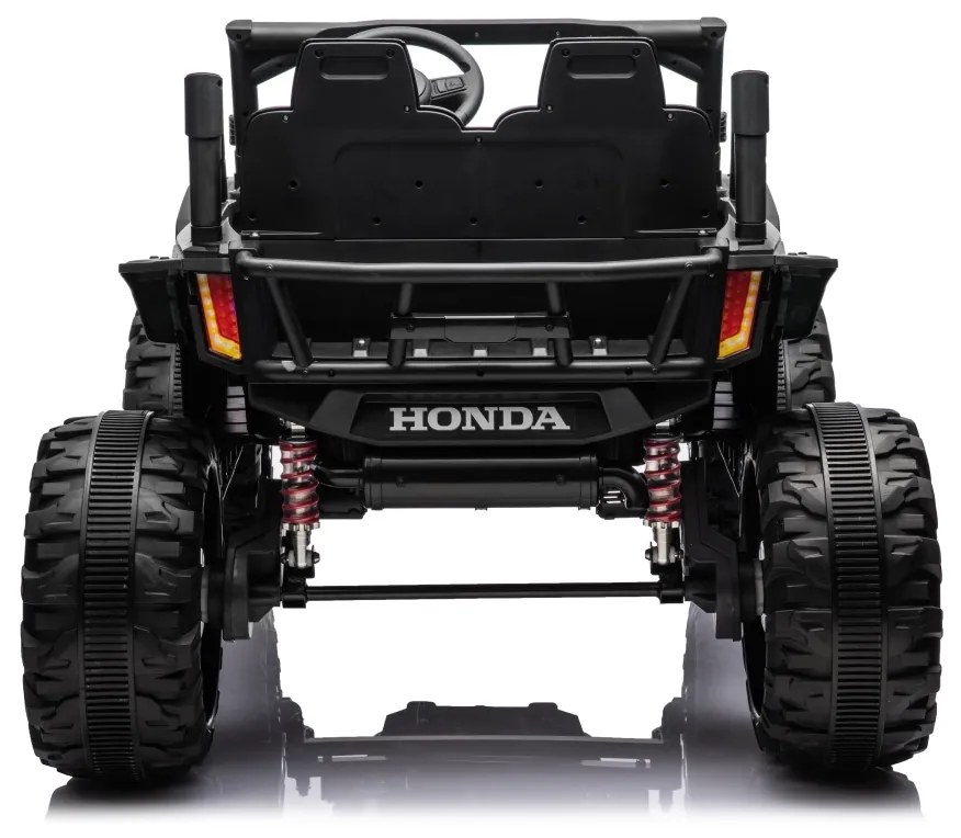 Carro elétrico para Crianças 24V 2 Lugares HONDA 4x4 Off-Road Vehicle Rodas de espuma EVA, Assento Couro Preto