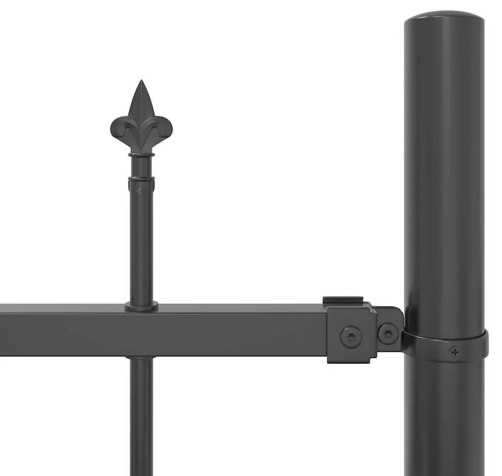 Cerca de Jardim com Topo Arqueado - Cinza, 13,6 x 0,75 m, Aço