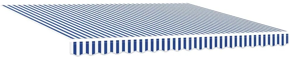 Toldo Retrátil Manual Azul e Branco 400x300 cm