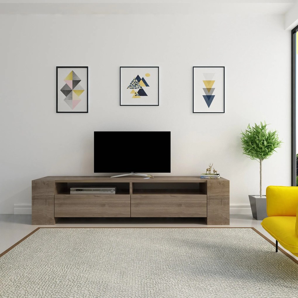 Móvel TV Sosruko – Nogueira – 155x35x35 cm