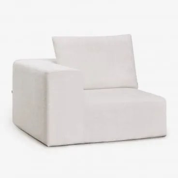 Módulo De Canto Para Sofá Modular Em Chenille Embalado A Vácuo Norridge Chenille Bege Creme - Sklum