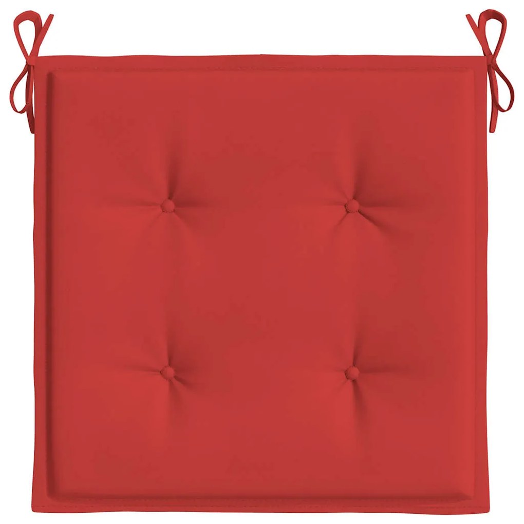 Almofadões p/ cadeiras de jardim 2 pcs tecido oxford vermelho