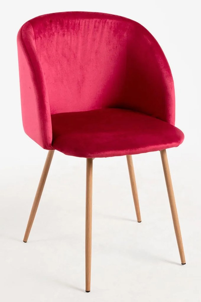 Pack 4 Cadeiras Velt Veludo - Vermelho
