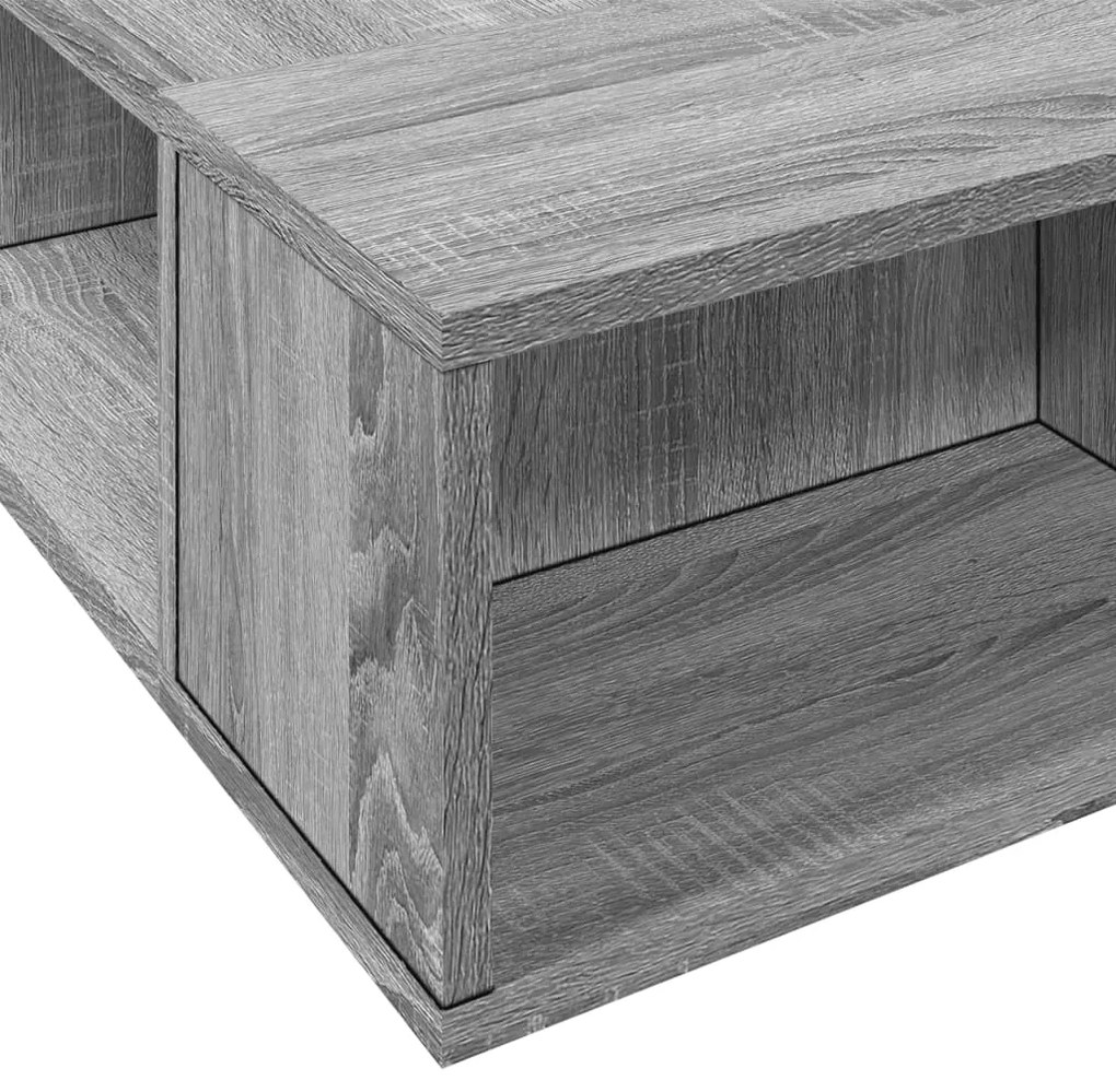 Estrutura de cama 150x200 cm derivados de madeira cinza sonoma