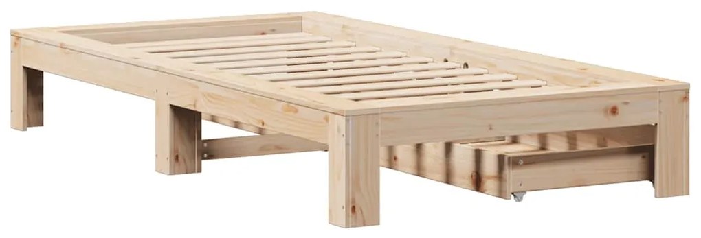 Cama sem colchão 90x200 cm madeira de pinho maciça