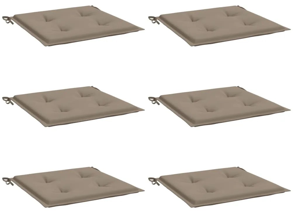 Almofadões p/ cadeiras de jardim 6 pcs oxford cinza-acastanhado