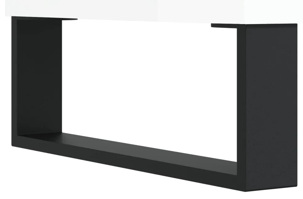 Móvel de TV 150x30x44,5 cm derivados madeira branco brilhante