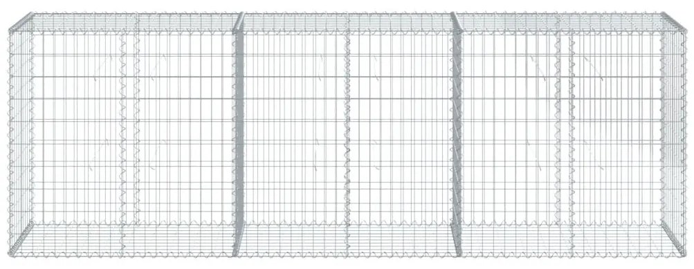 Cesto gabião com cobertura 300x50x100 cm ferro galvanizado