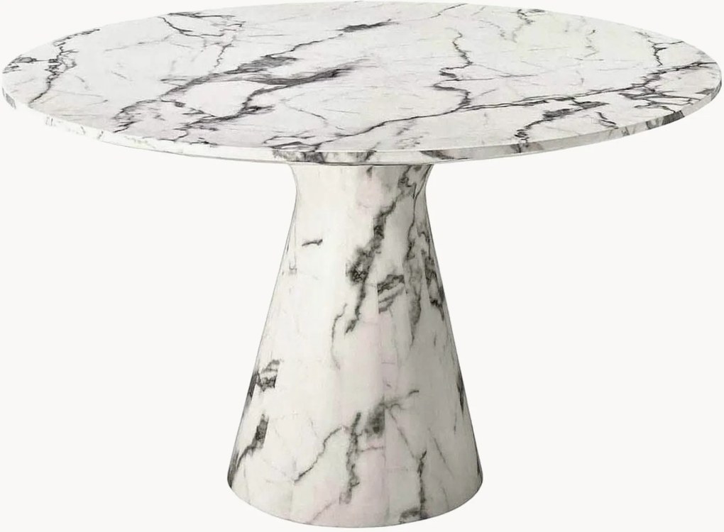 Mesa de jantar redonda com aspeto de mármore Turner