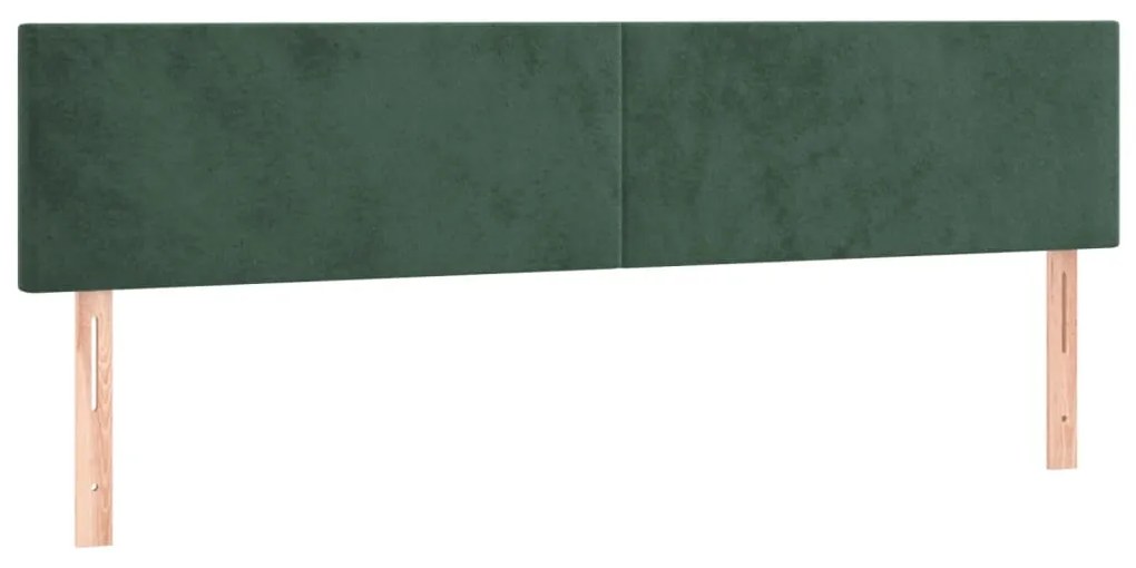 Cama boxspring com colchão 120x190 cm veludo verde-escuro