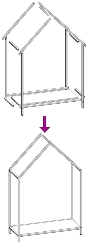 Suporte para lenha 60x25x90 cm aço laminado a frio antracite