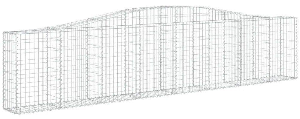 Cestos gabião arqueados 2 pcs 400x30x80/100cm ferro galvanizado