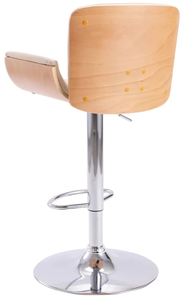 Banco de bar couro artificial creme