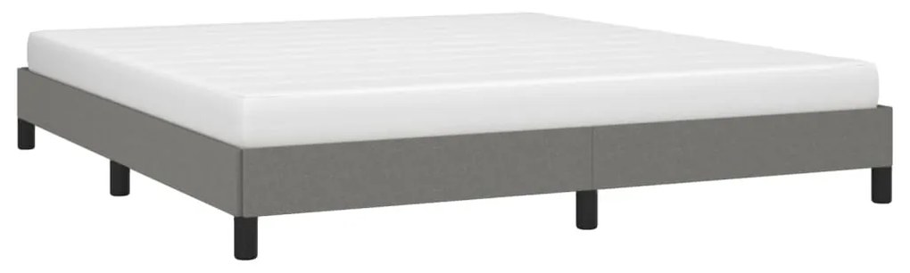 Estrutura de cama sem colchão 160x200 cm tecido cinzento-escuro