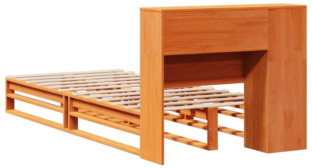 Cama com estante sem colchão 75x190 cm madeira maciça