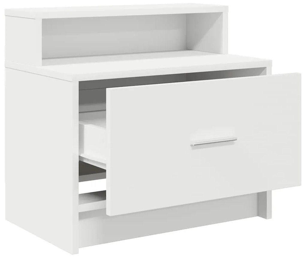 Mesa de cabeceira com gaveta 51x31x47 cm branco