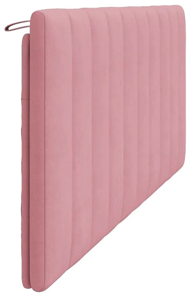 Almofadão de cabeceira 200 cm veludo rosa