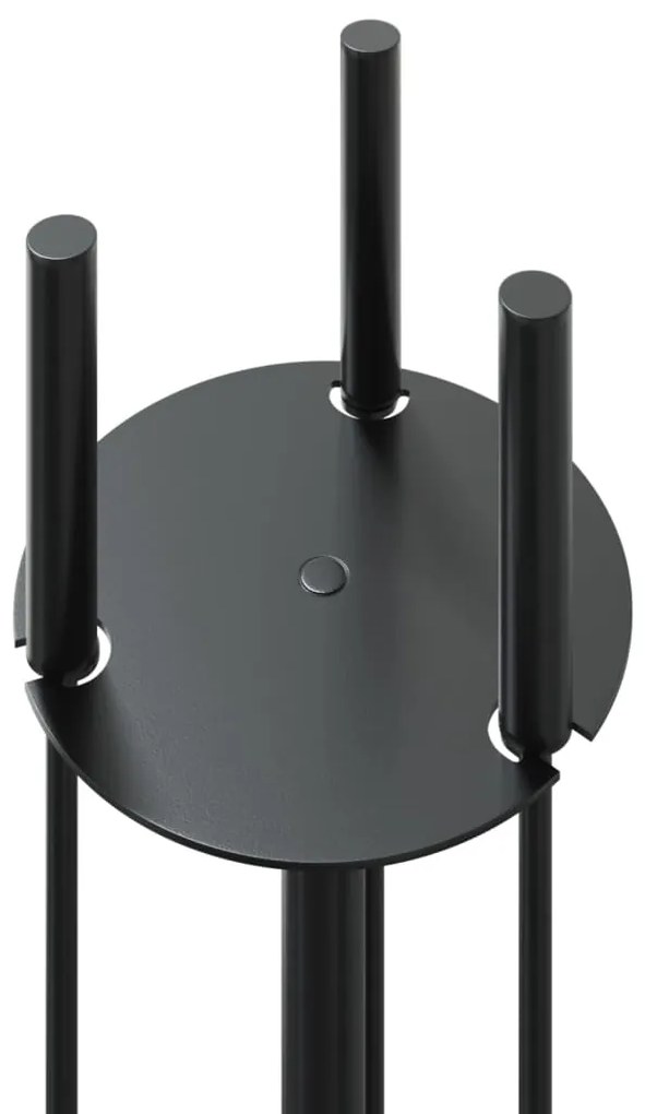 Conjunto de ferramentas para lareira 4 pcs 22x59 cm aço