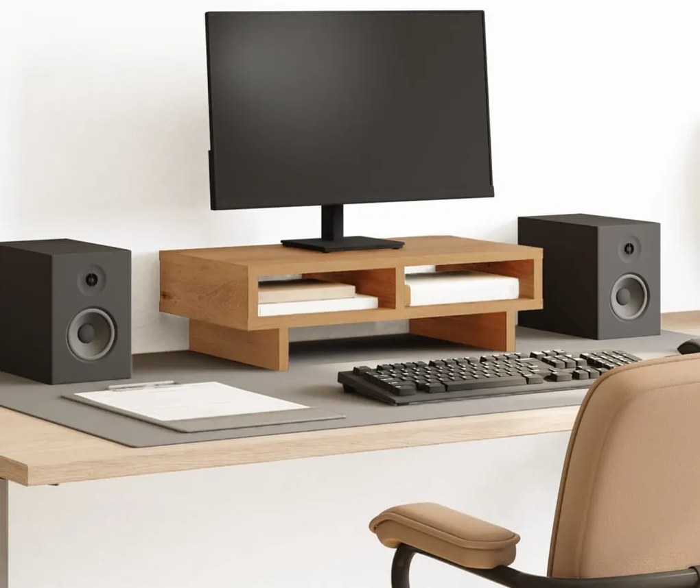 vidaXL Suporte monitor 50x27x15cm derivados madeira carvalho artisiano