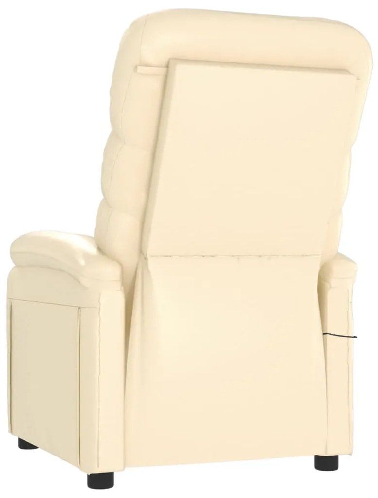Cadeira de massagens couro artificial cor creme