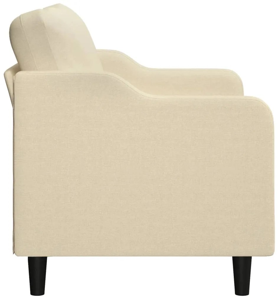 Sofá de 2 lugares tecido 120 cm cor creme