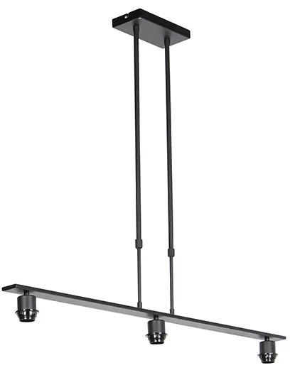 Candeeiro de suspensão preto sem abajur - Combi 3 Deluxe Moderno