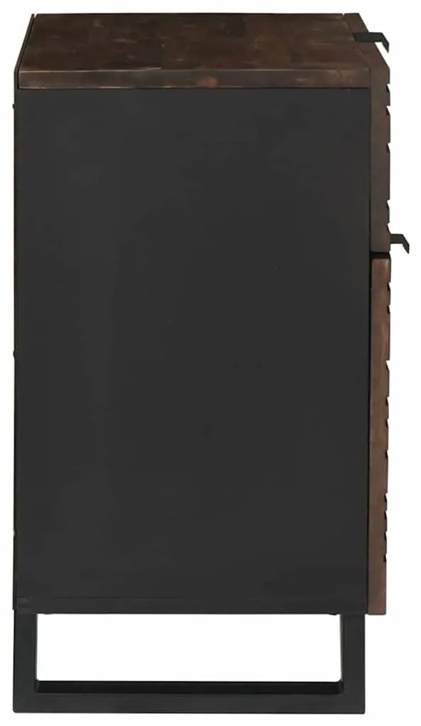 Armário de Cabeceira 50x33x60 cm Madeira Maciça Castanha